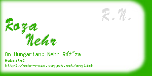 roza nehr business card